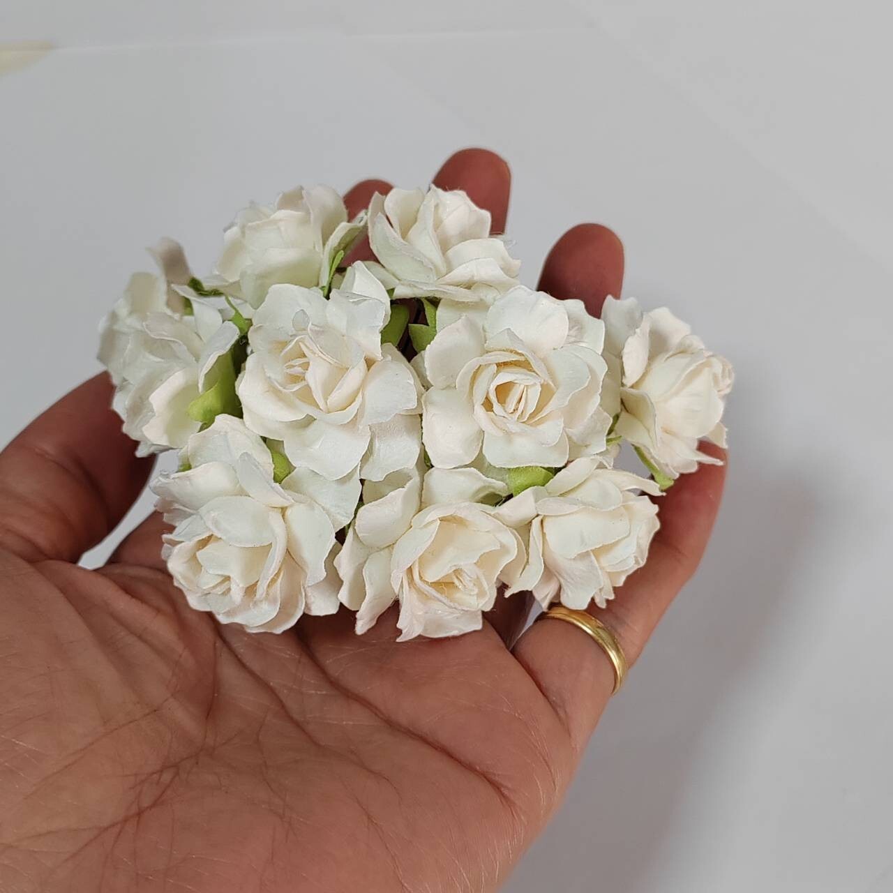 50 Mix Orange Tone Artificial Flowers Rose Flower Paper Flower size 30-35 mm