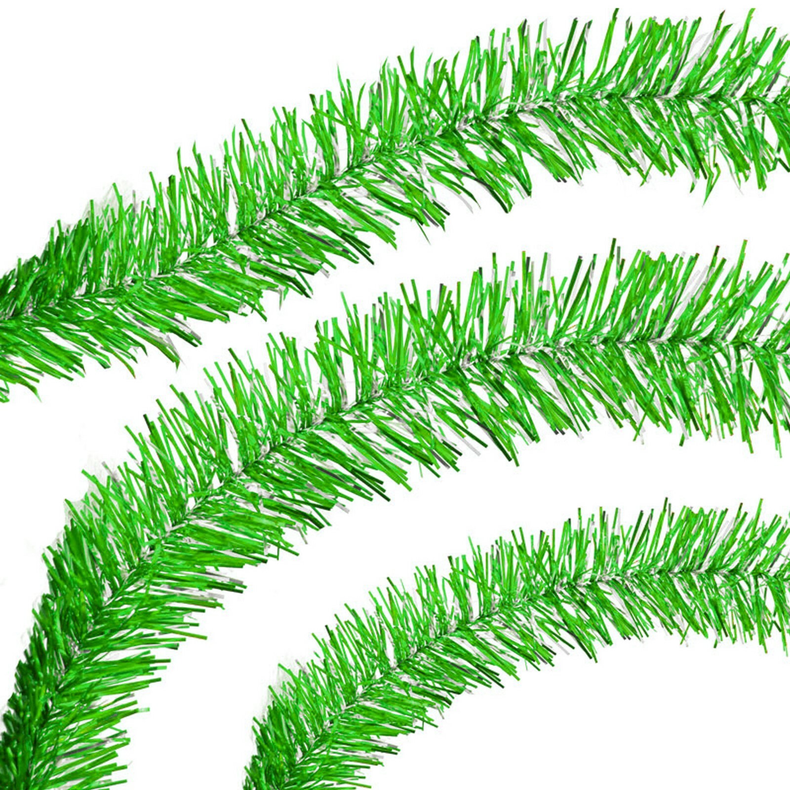Silver & Green Tinsel Garland 30FT Length 3IN Width Philadelphia Eagles Colors