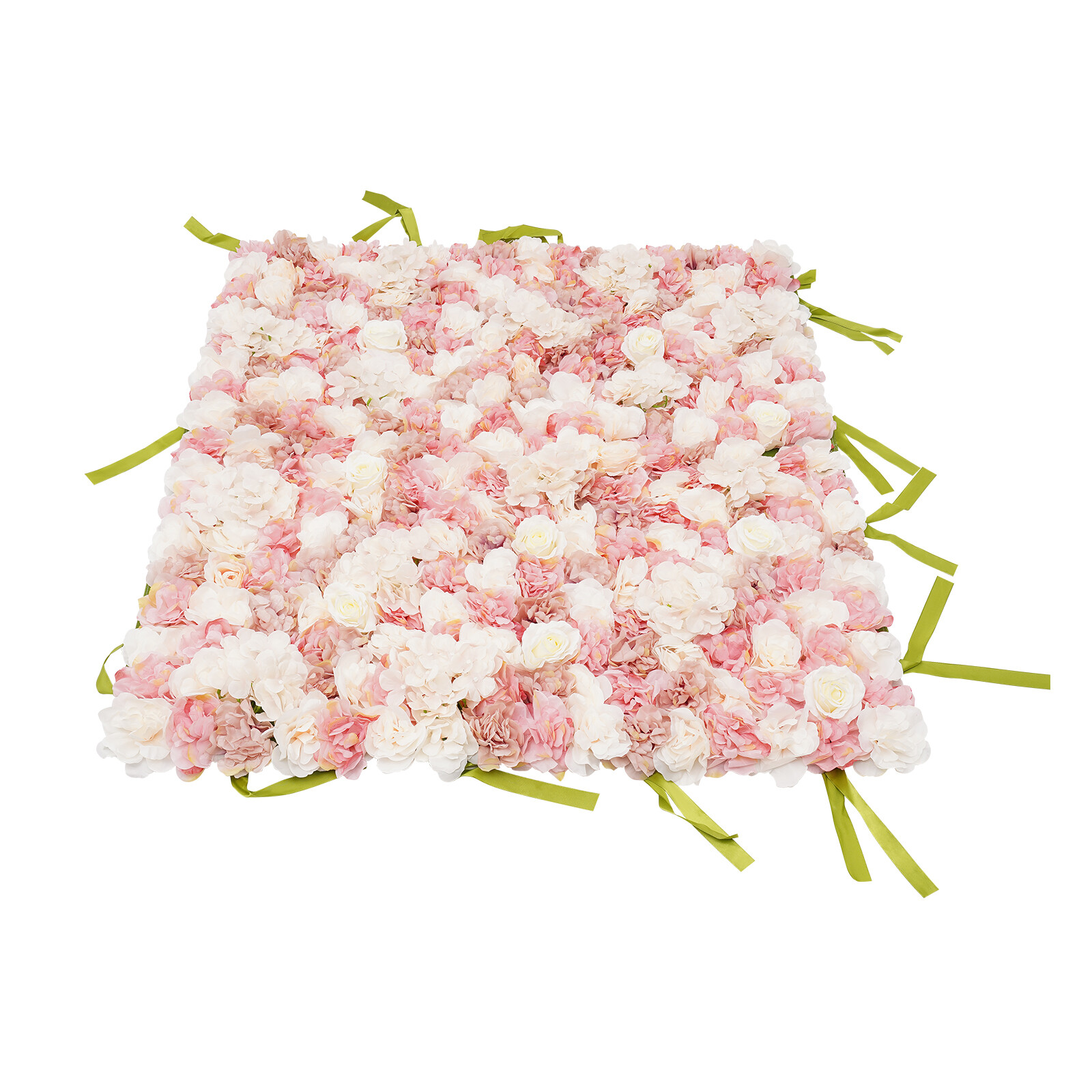 Artificial Flower Wall Panel Silk Fabric Floral Square Backdrop Wedding Decor