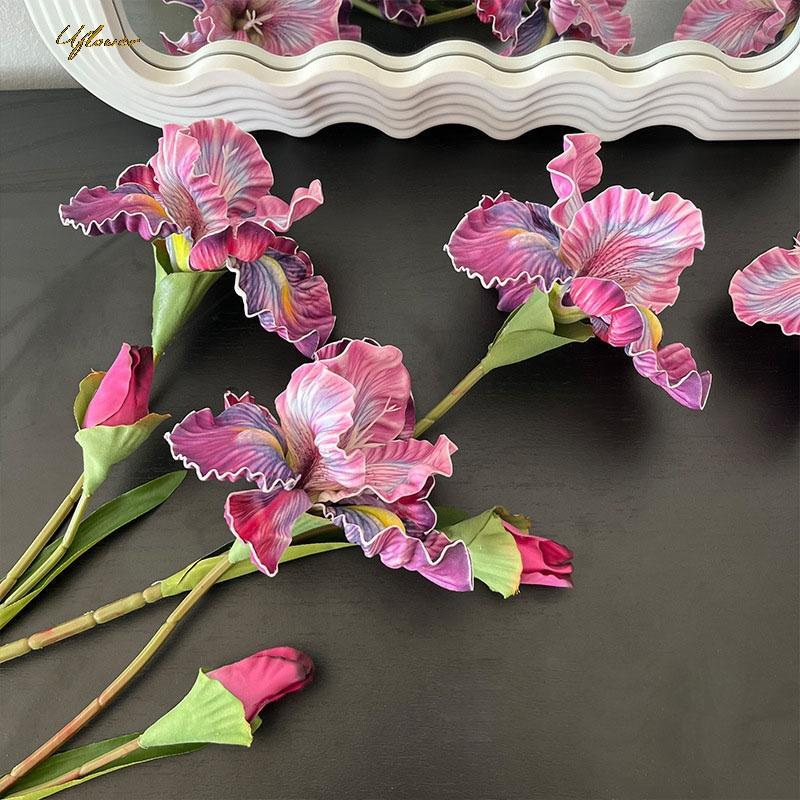 45cm Artificial Flower Rose Bouquet Iris Alice Eva Feel Fake Flower Home Wedding