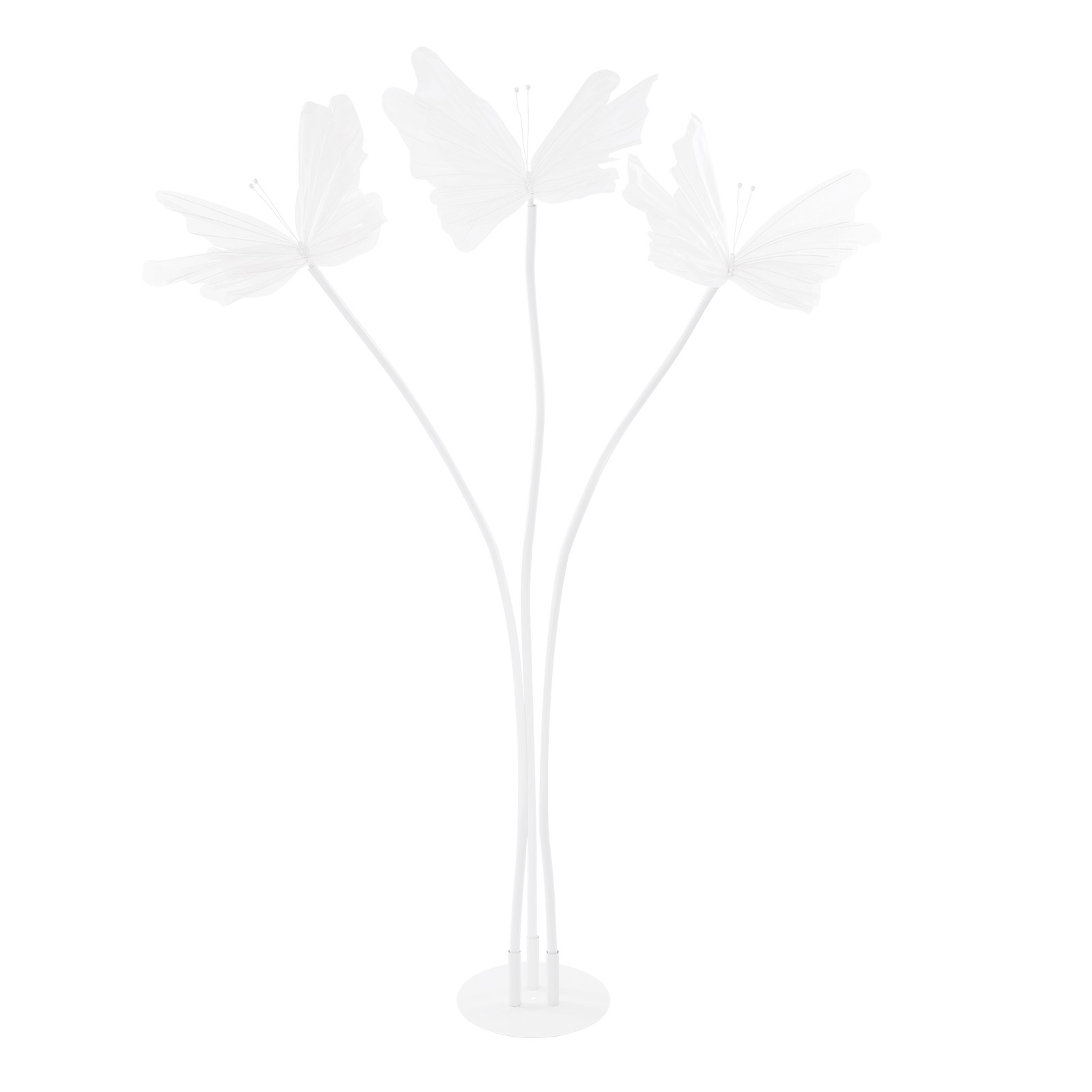 Butterfly Decoration with Standing Base, Artificial Decoration Butterflies White