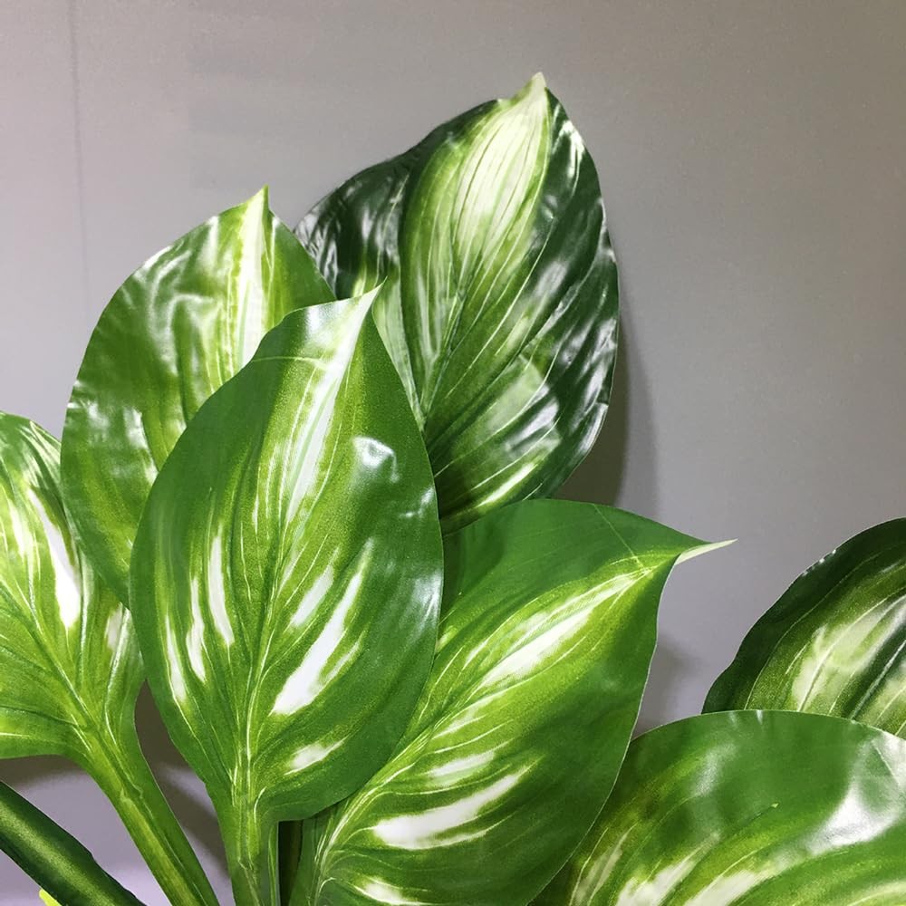 2Pcs Artificial Halcyon Hosta Perennial Plants 19″ Large Faux Cordyline Shade…