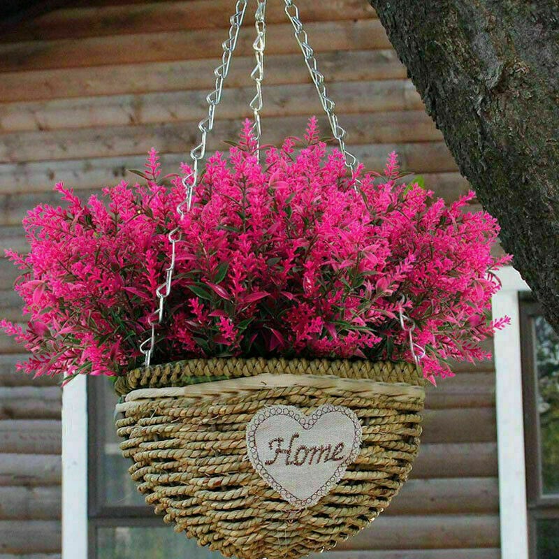 Artificial Flowers Plastic Fake Plants UV Resistant Home In Outdoor Garden Decor
