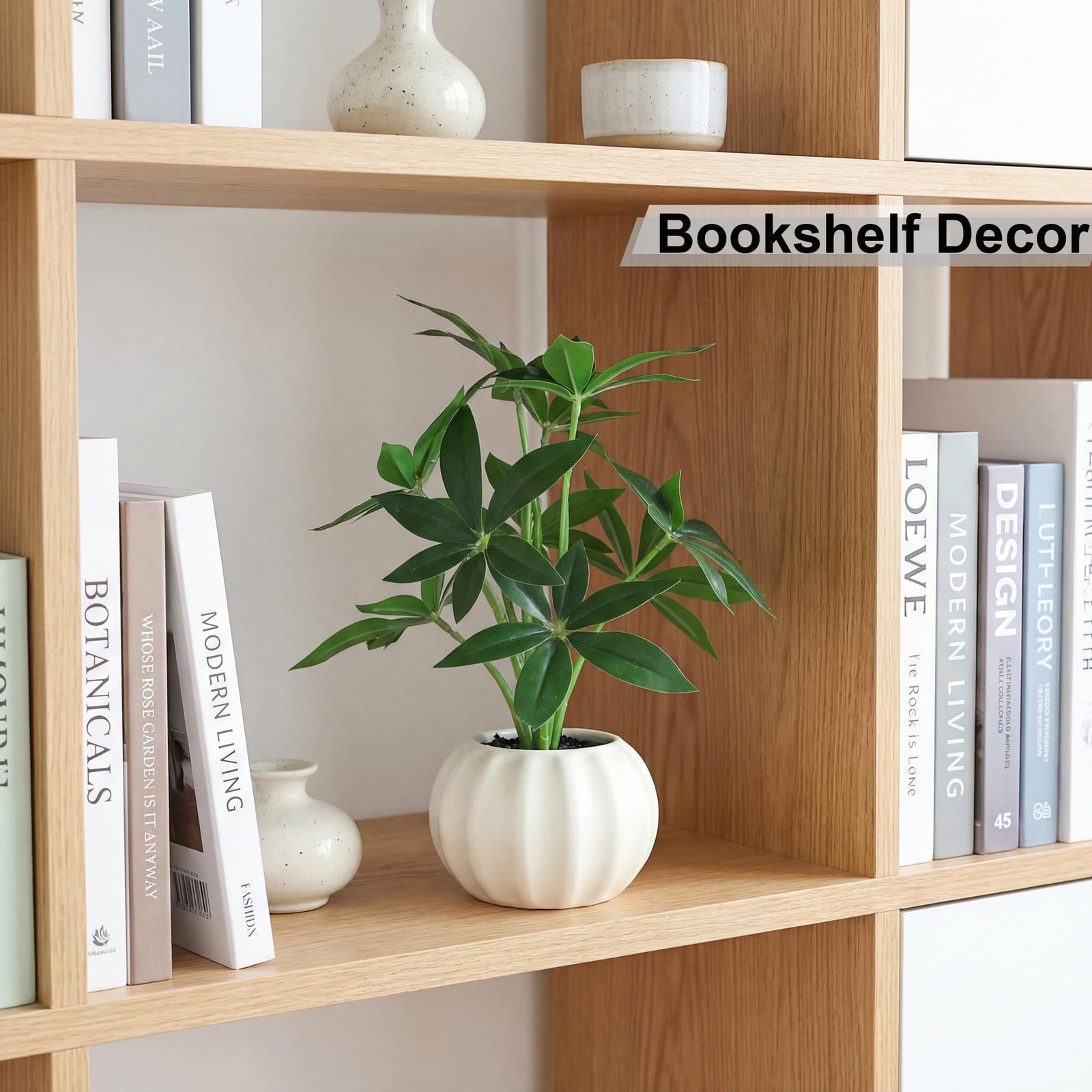 Artificial Plants Stems with Vase, 9.1” Fake Plants for Home Decor, Coffee Ta…