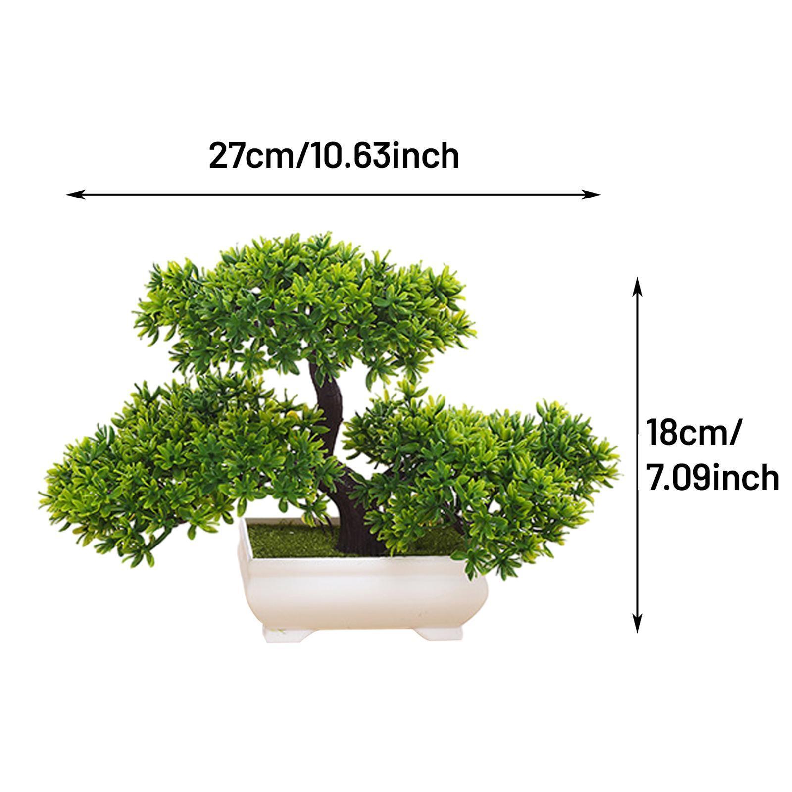 Pot Japanese Pine Faux Realistic Bonsai with Artificial Tree Potted Plants Tree