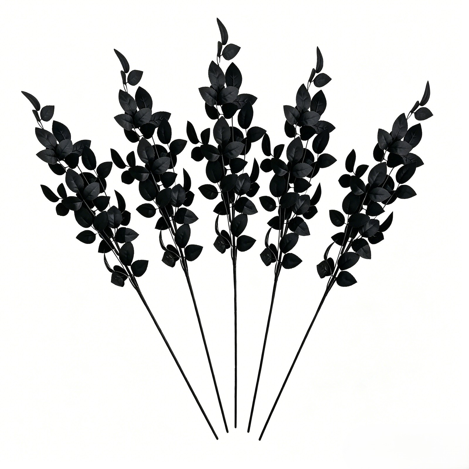 Black Artificial Leaves 70cm 75cm with Withered Branches for Halloween Styling