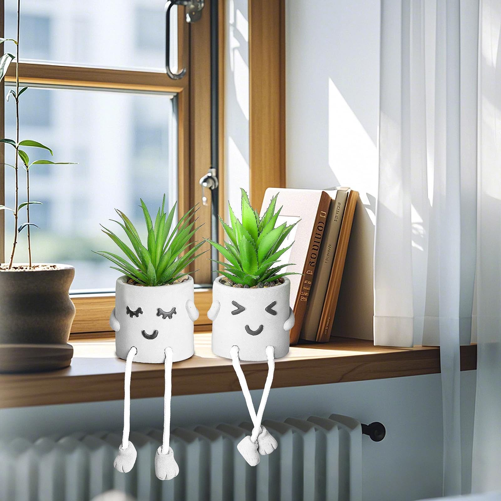 3 PCS Creative Artificial Mini Fake Succulent Emotional Cement Potted Plant