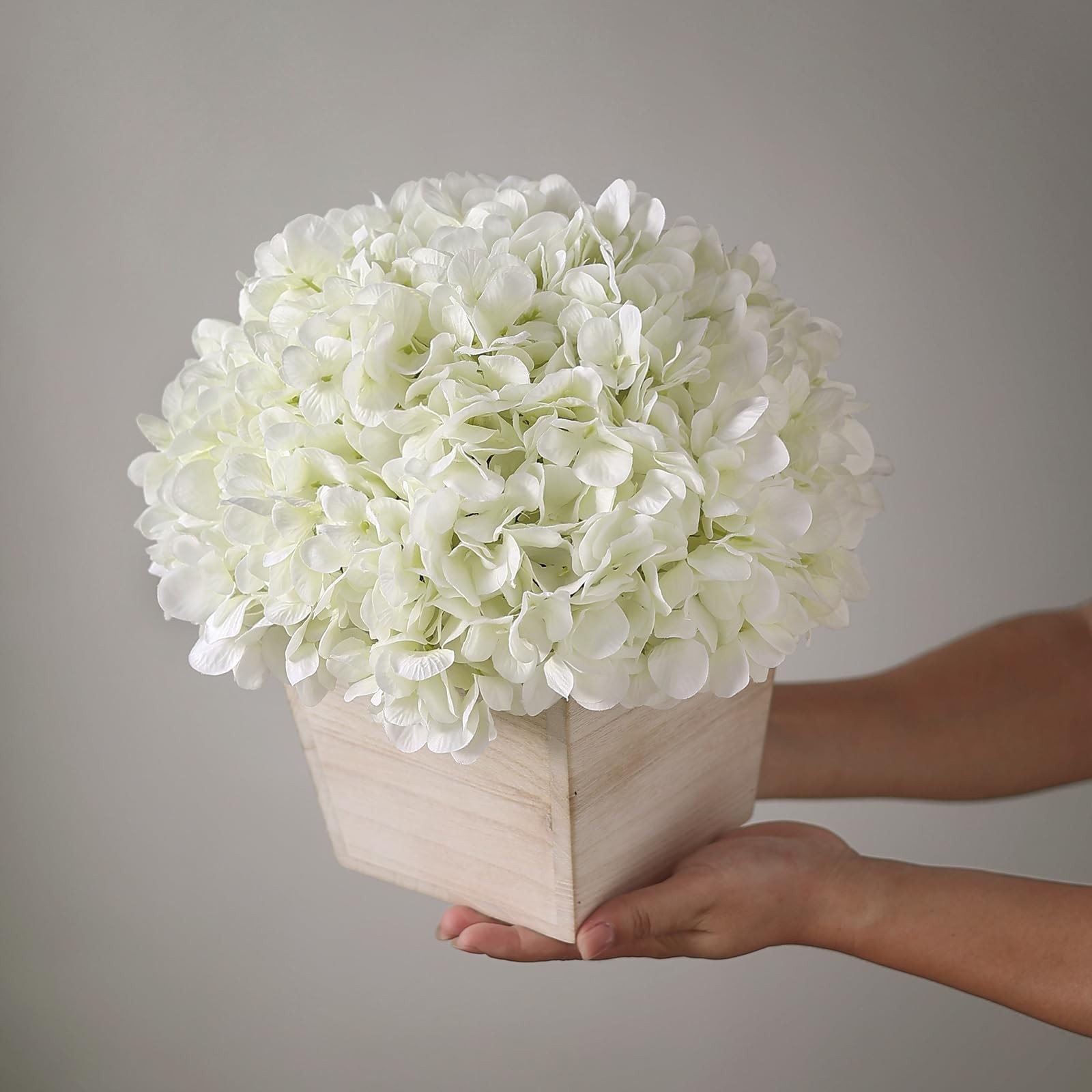 10″ Artificial Hydrangea Arrangement in Planter for Table Centerpiece, Lifeli…