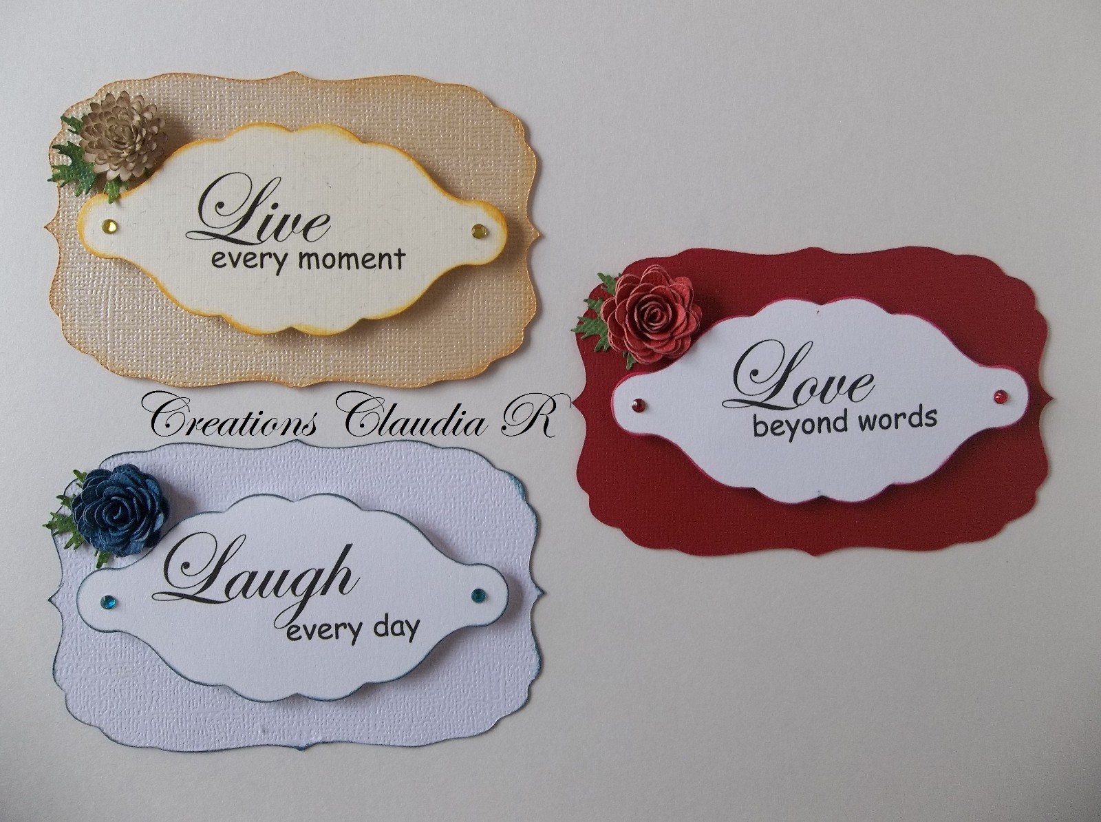 Mini topiary/ Topiary/Cardstock – home decoration/ Set of 3