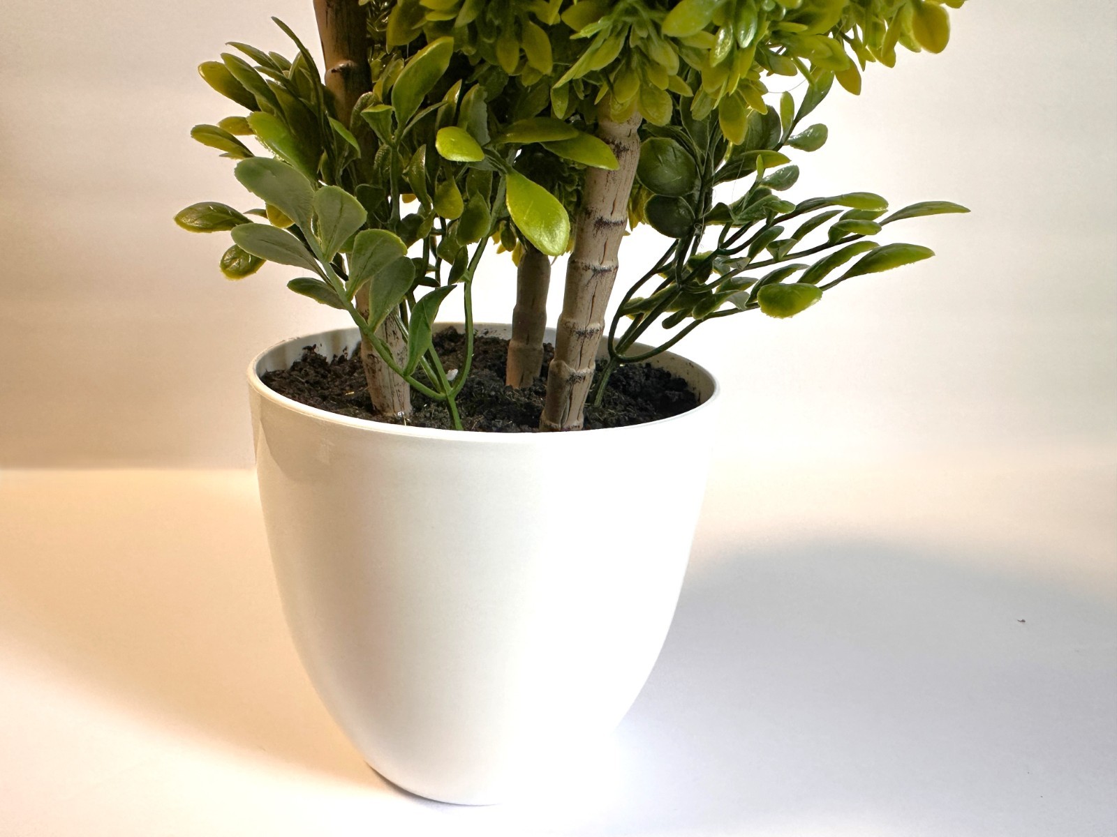 Artificial Boxwood Topiary Tree Faux Green Plant In Potted for Indoor Home Decor