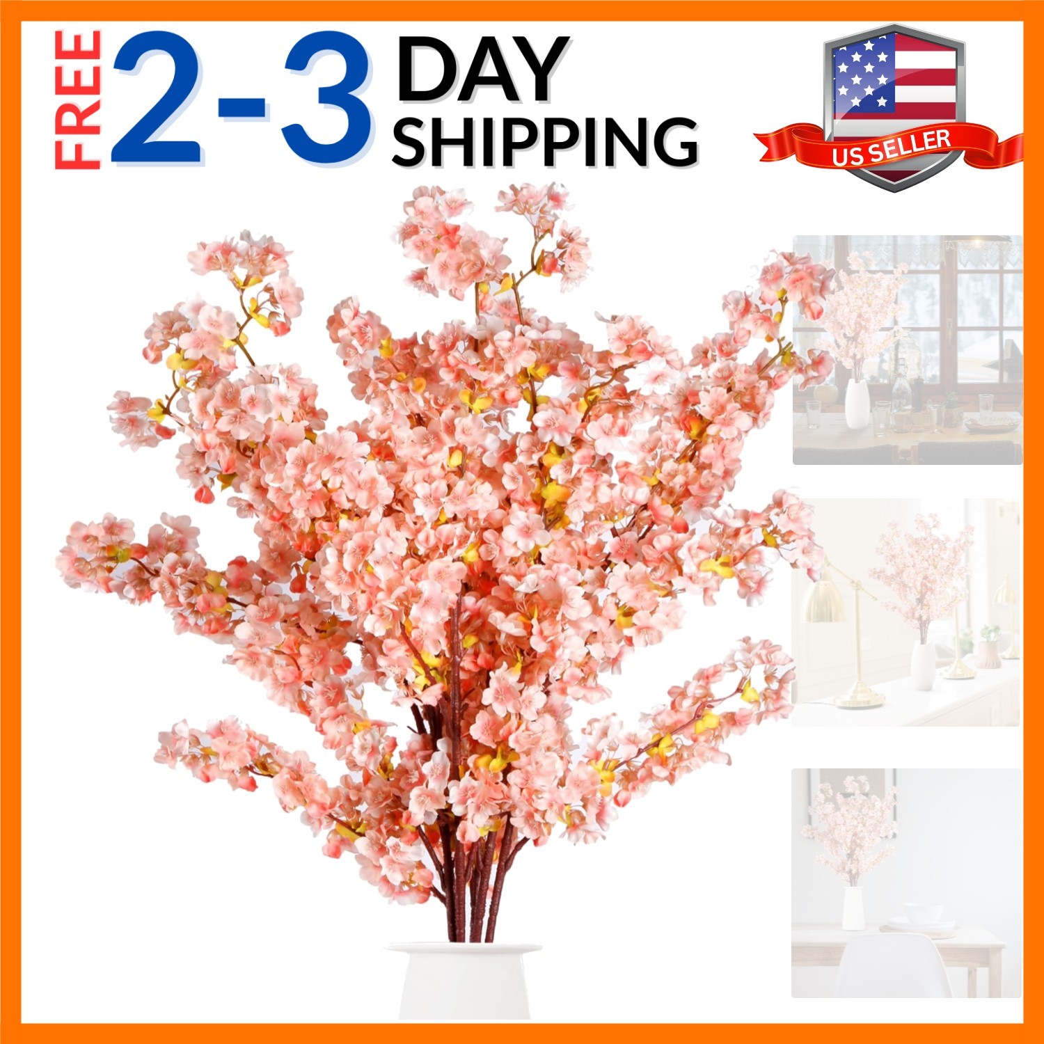 Cherry Flower Branches Plum Blossom Artificial Flowers Branches 39 Inch Branc…