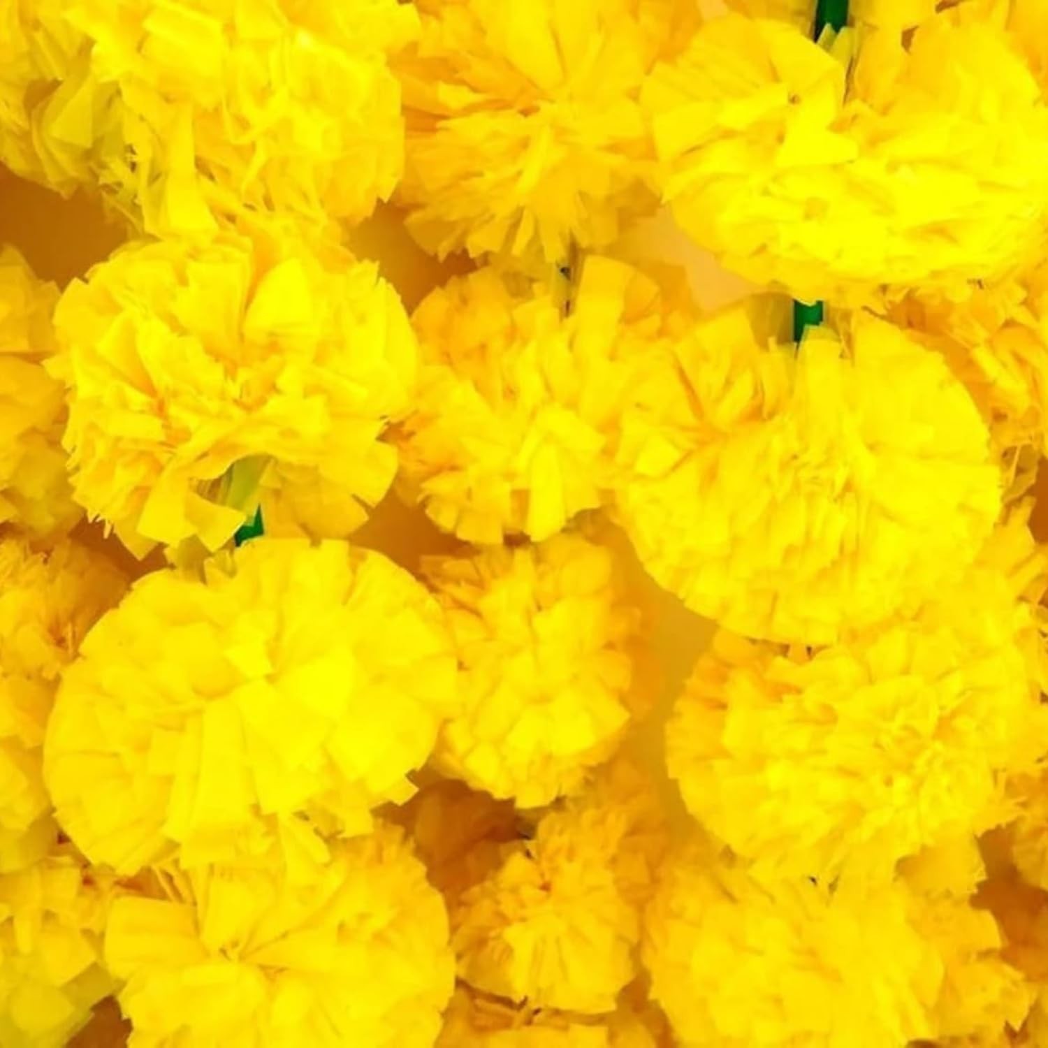 Artificial Marigold Flowers Garlands For Home Office Temple Diwali Decoration D2