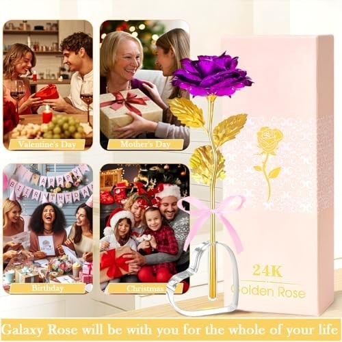 Eternal Roses in Heart Shaped Vase – Perfect Mother’s Day Gifts for Mom, Grandma