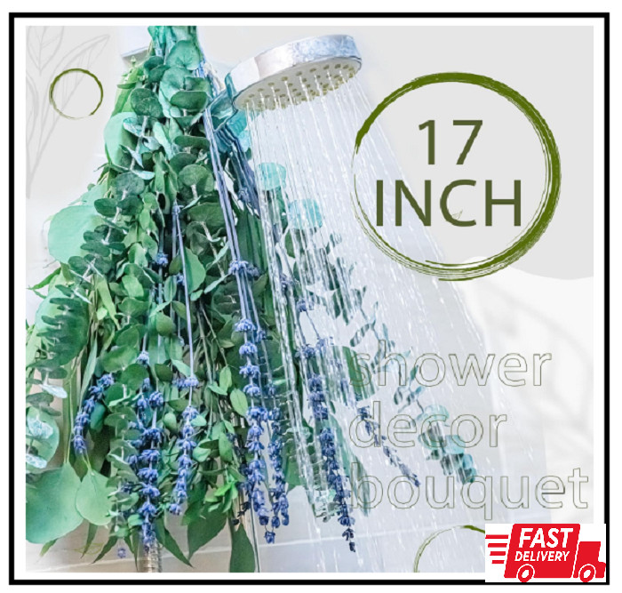 5 Kinds Eucalyptus for Shower,17″ Natural Fresh Hanging Eucalyptus & Lavender St