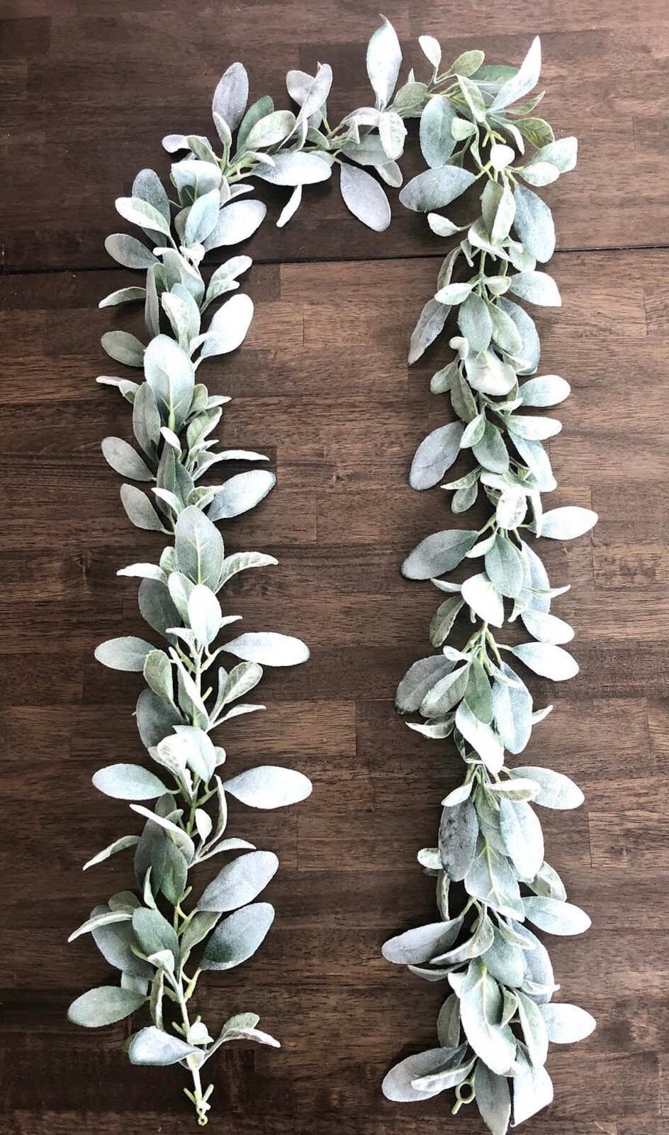 Lambs Ear Garland 6 Feet Soft Fuzzy Artificial Greenery Wedding Holiday Decor