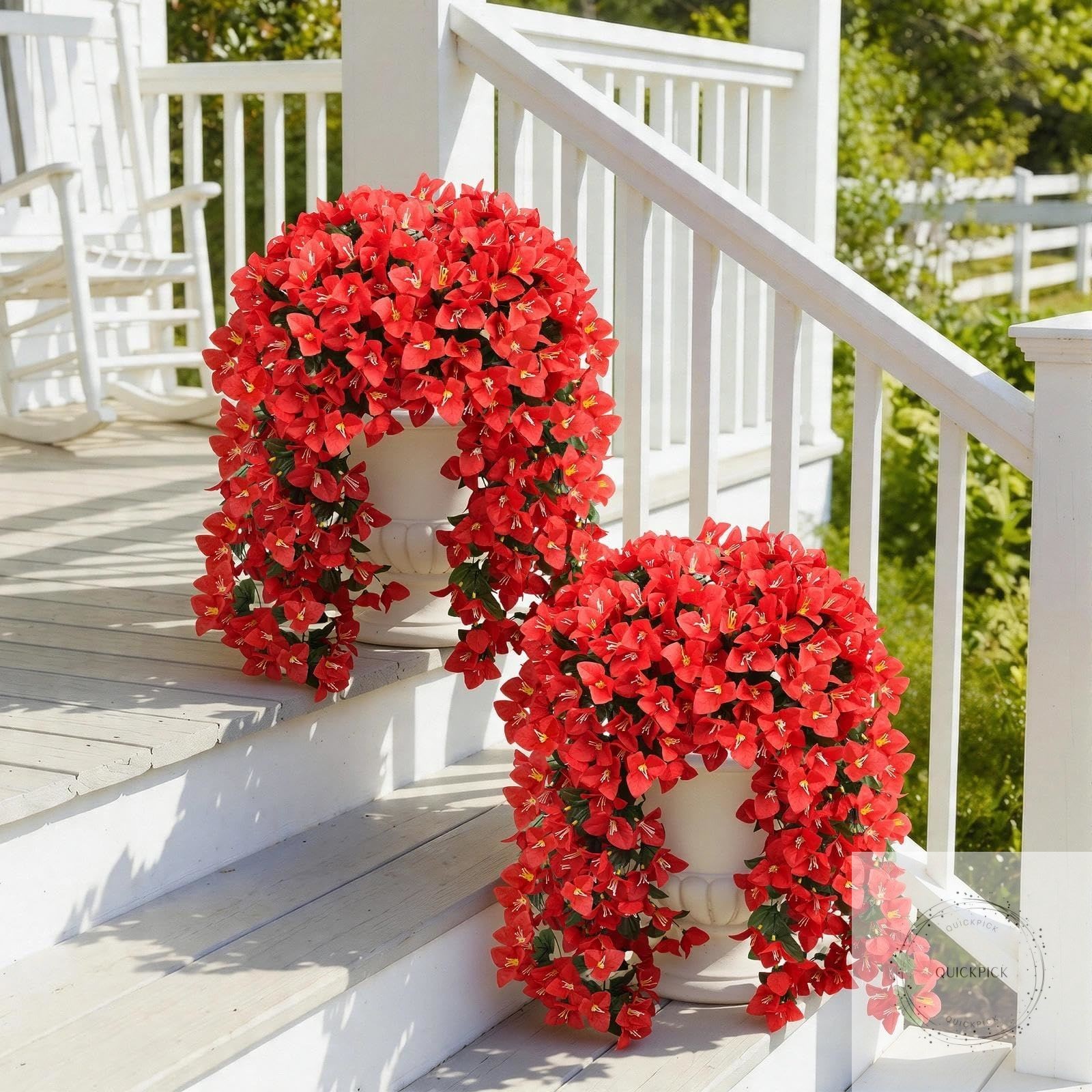 Artificial Bougainvillea for Outdoors Faux Plants UV Resistant Flowers Fake Plas