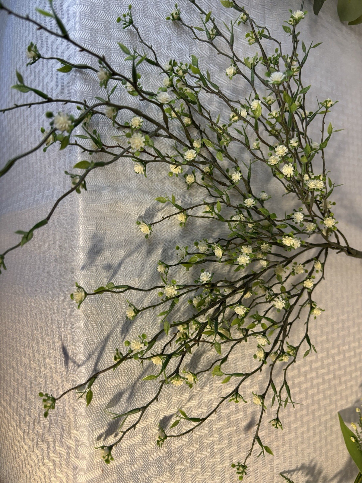 Artificial Lemons on Branches Yellow & White Floral Sprigs Bouquet