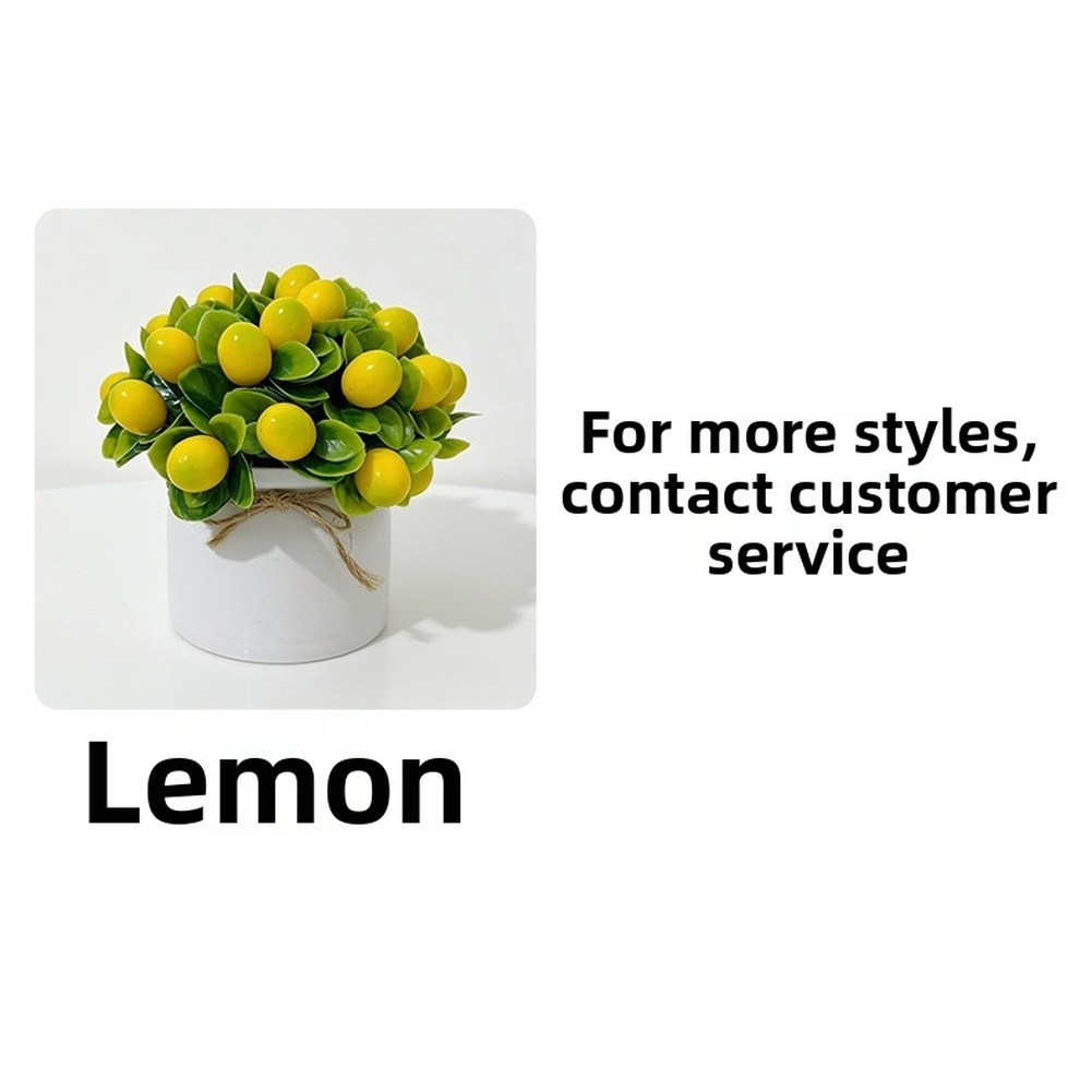 Tabletop Artificial Fruit Bonsai 27 Pcs Potted Plants for Home Office Decor
