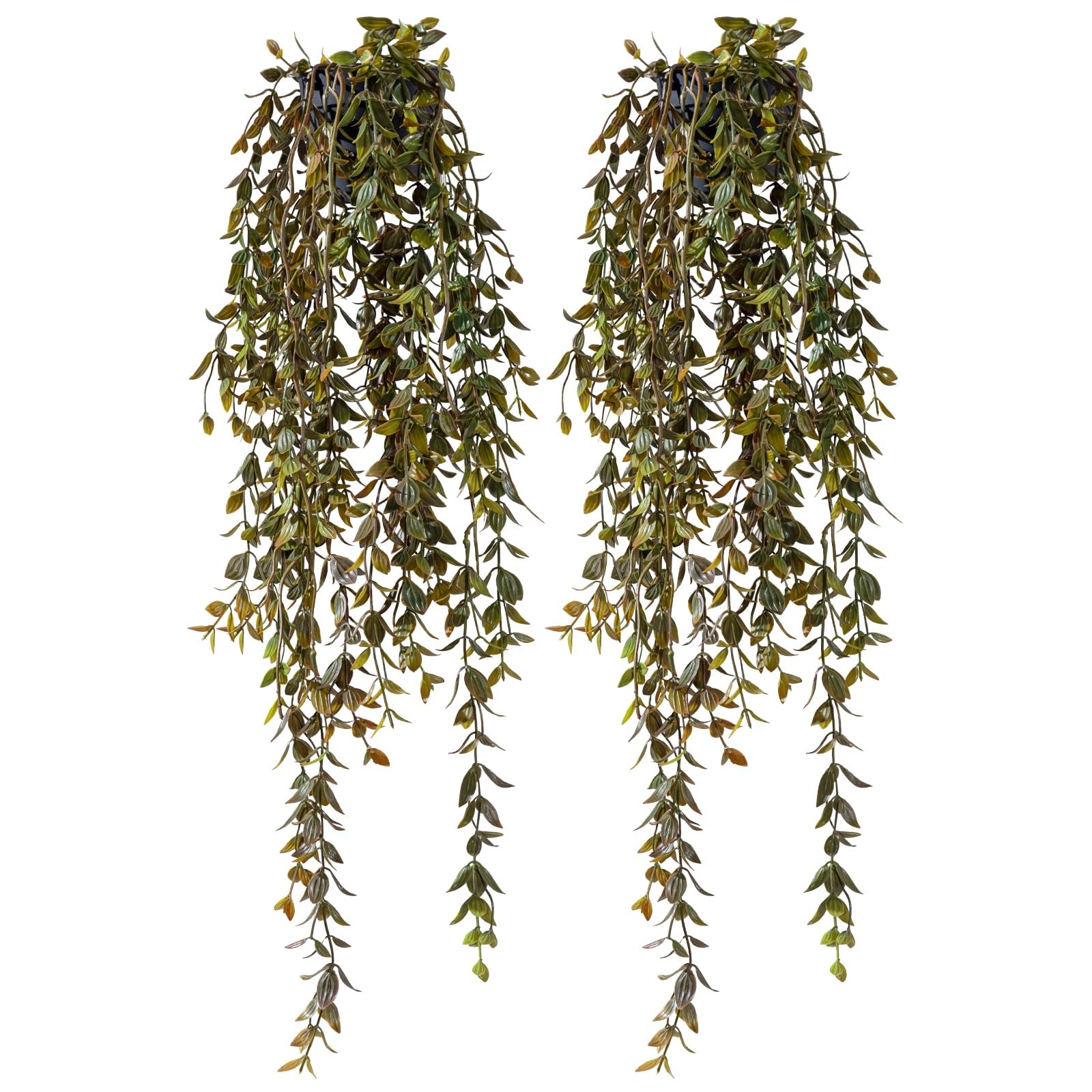 Artificial Hanging Plant 2 Pcs Faux Plant Ivy Vine Faux Eucalyptus Vines Fake…