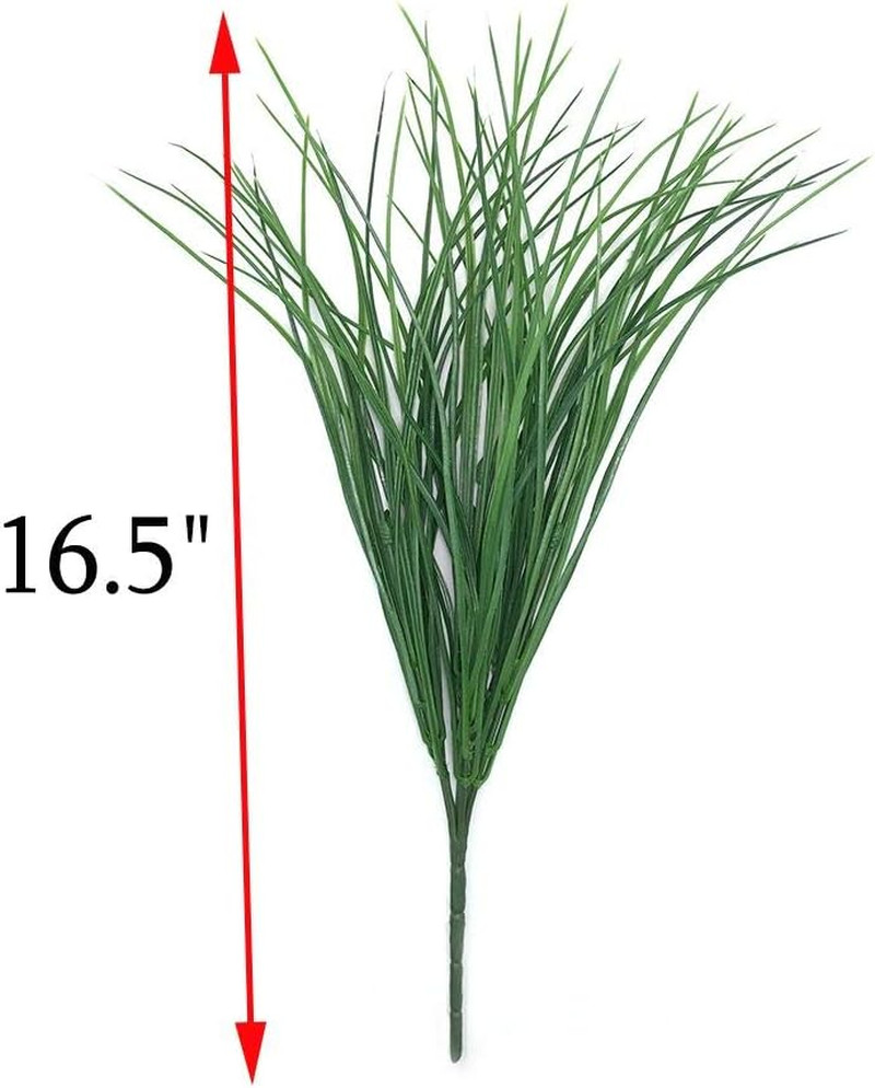 4pcs Artificial Fake Grass Plants Flowers Faux Plastic Wheat Grass Outdoor UV Re