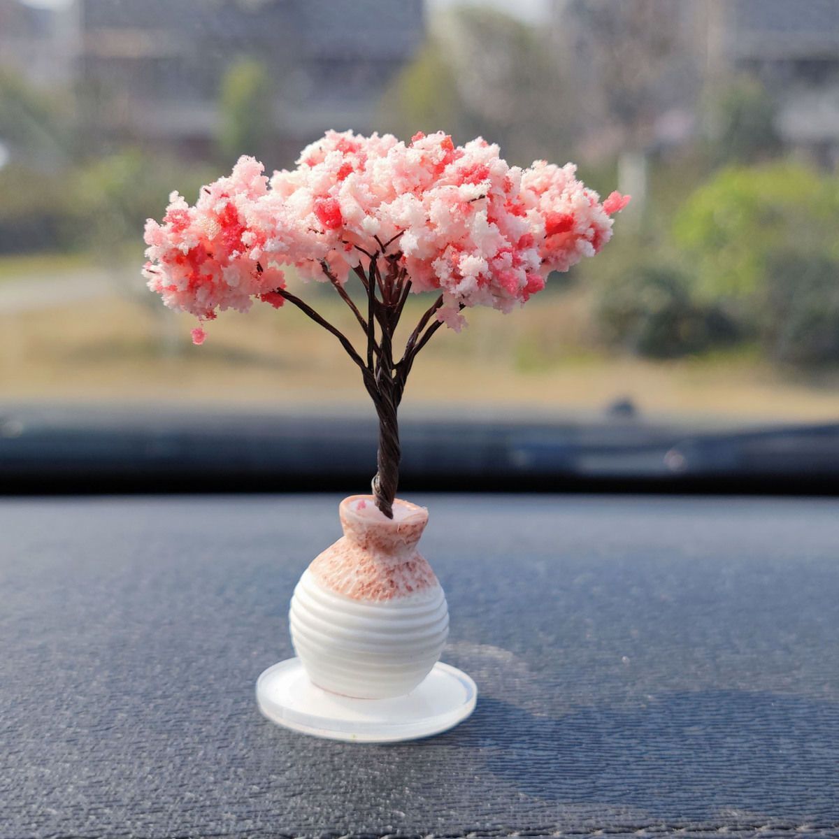 Car Decoration Simulation Flower Tree Accessories, A Variety of Mini Love Tree