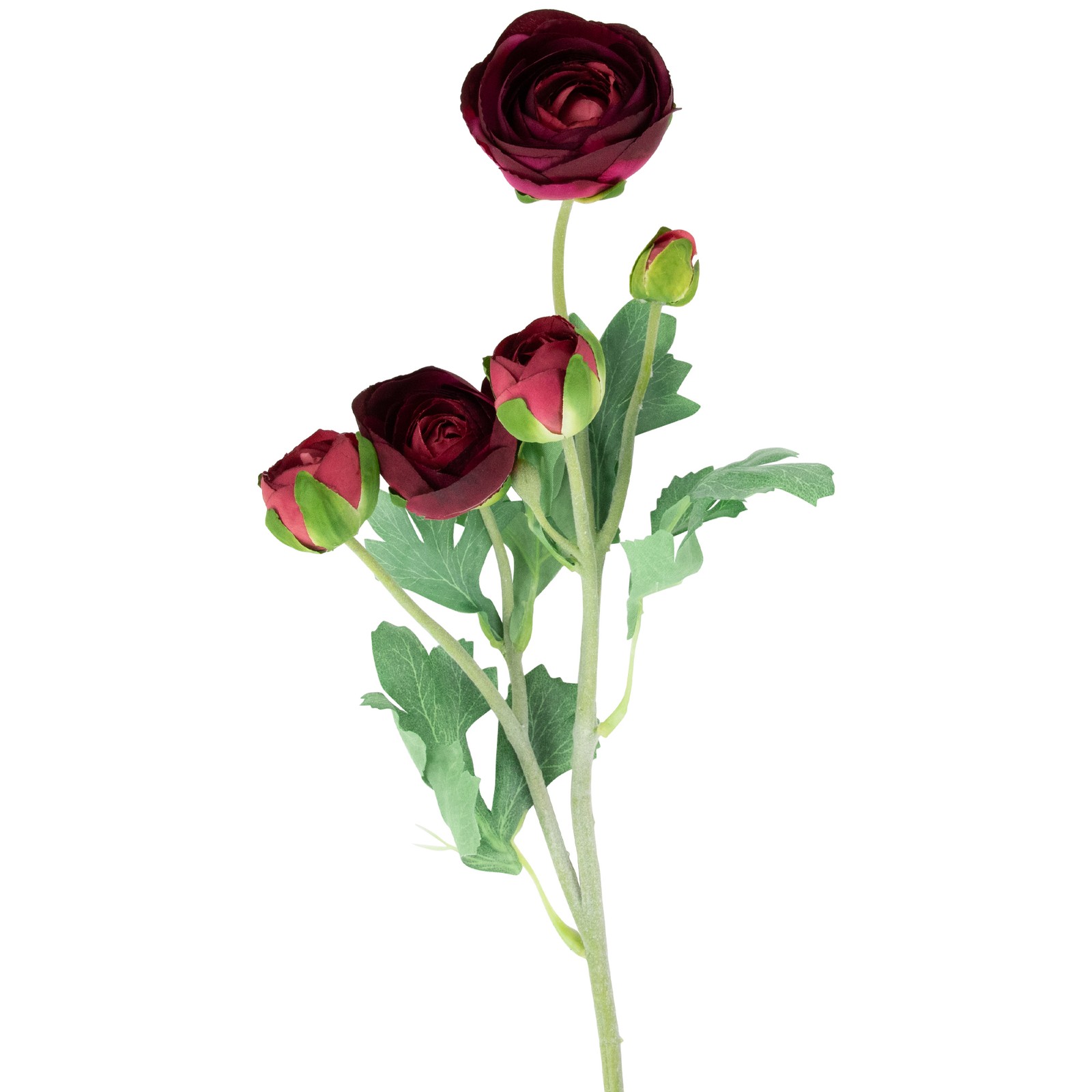 Northlight Real Touch™ Red Ranunculus Artificial Floral Sprays, Set of 6 – 21″