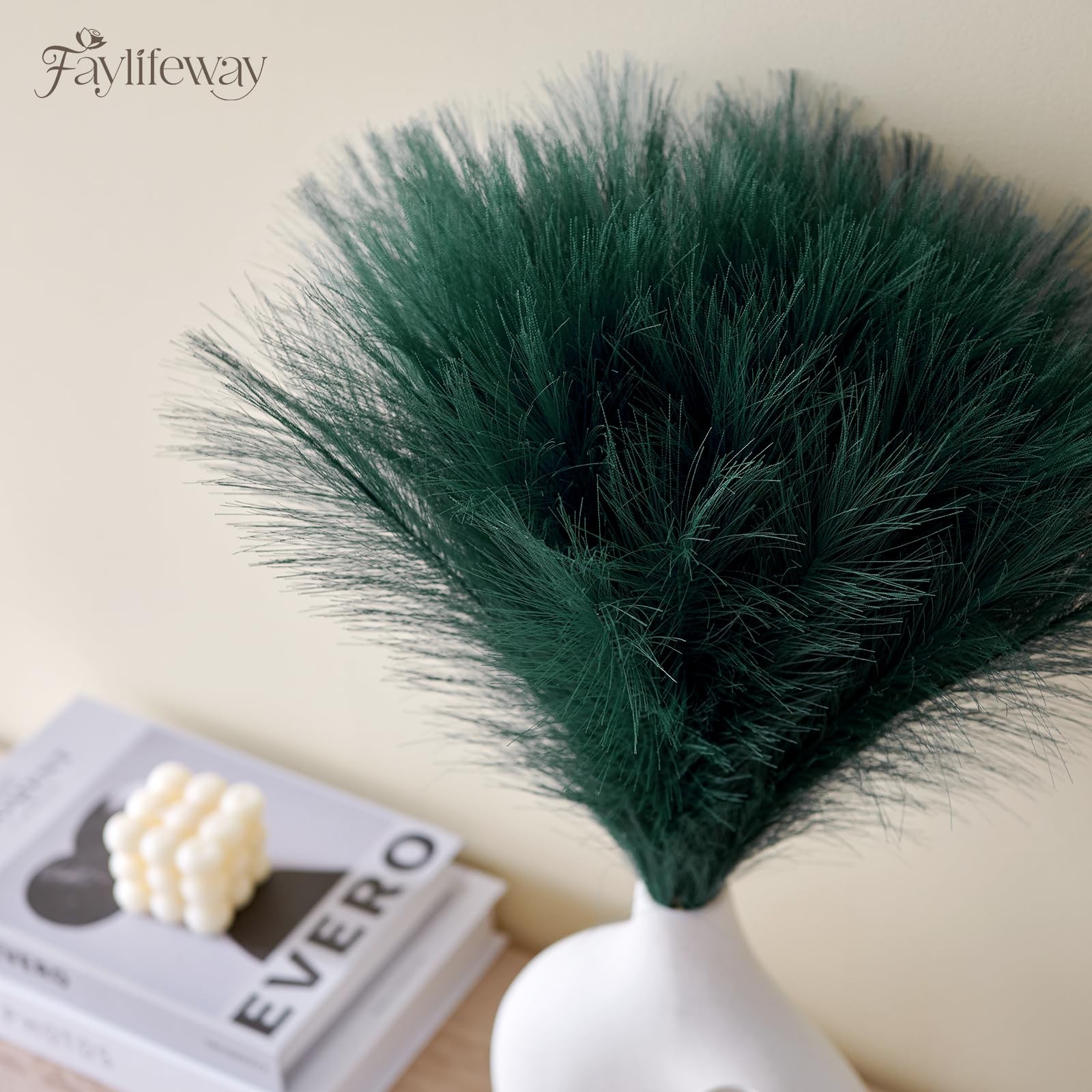 𝟱𝟬𝙥𝙘𝙨 Pampas Grass 𝟭𝟳in, Faux Pampas Grass Office Home Decor, Fake Art…