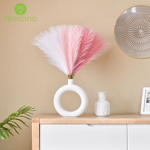 ????? Pampas Grass 17in, Pink Pampas Grass Decor 30pcs A Blush/Cream/Pink