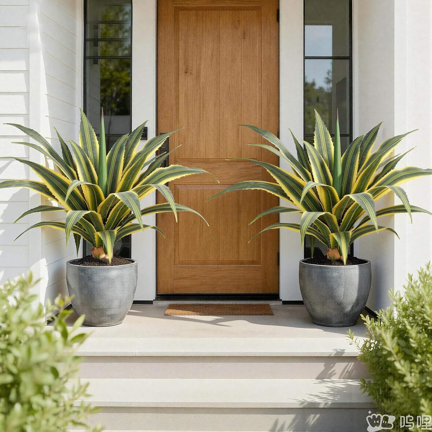 32” UV Resistant Artificial Agave Plants – 2 Pack for Indoor/Outdoor Decor