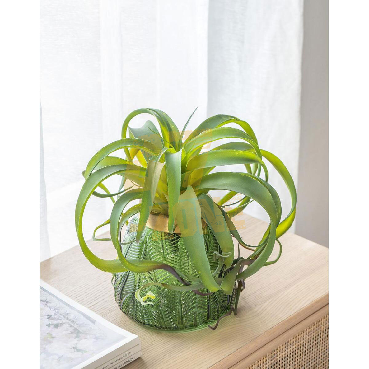 Faux Filler Green Spider Plant Stem Light Green Botanical Indoor Outdoor Garden