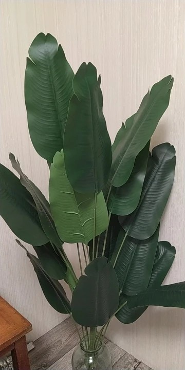 Large Artificial Tropical Plant Real Touch Palm Leaves For Home Indoor Decor