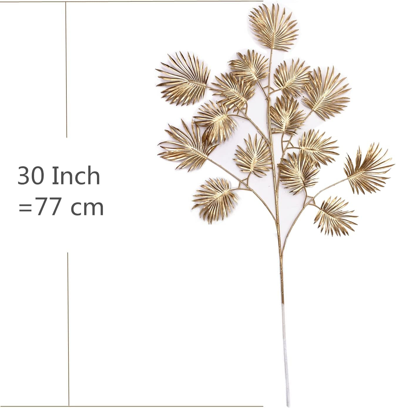 30″ Faux Golden Palm Leaves for Stunning Decor
