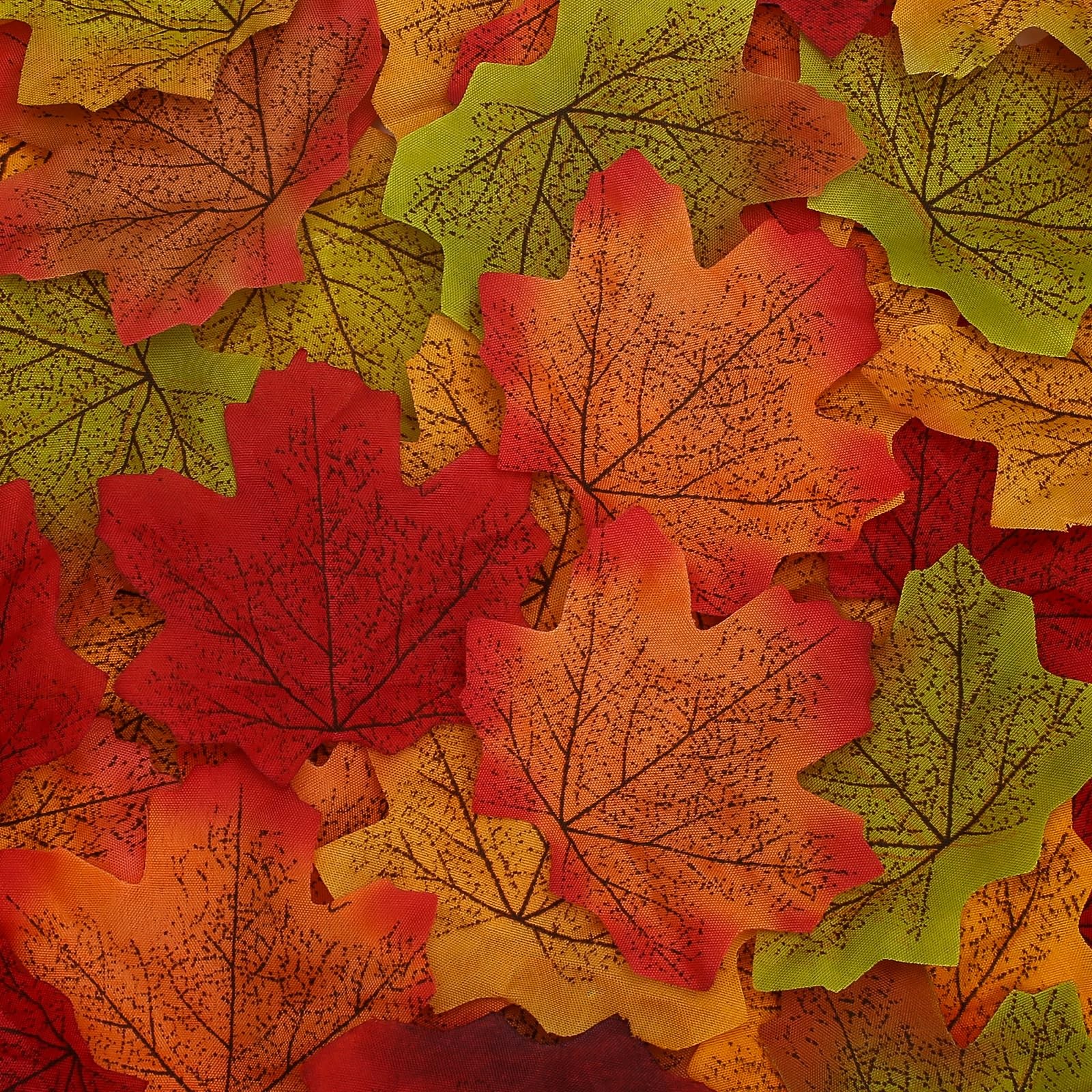 800 PCS Fall Artificial Maple Leaves Faux Autumn Leaf Thanksgiving Decor