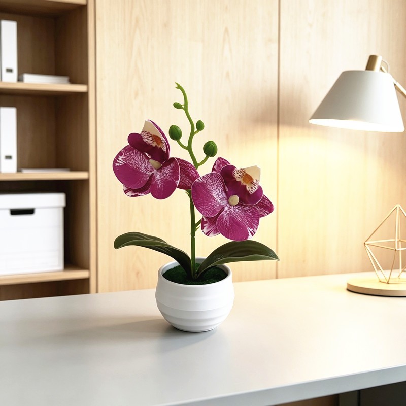 Artificial Phalaenopsis Orchid for Office Home Wedding Photography Props