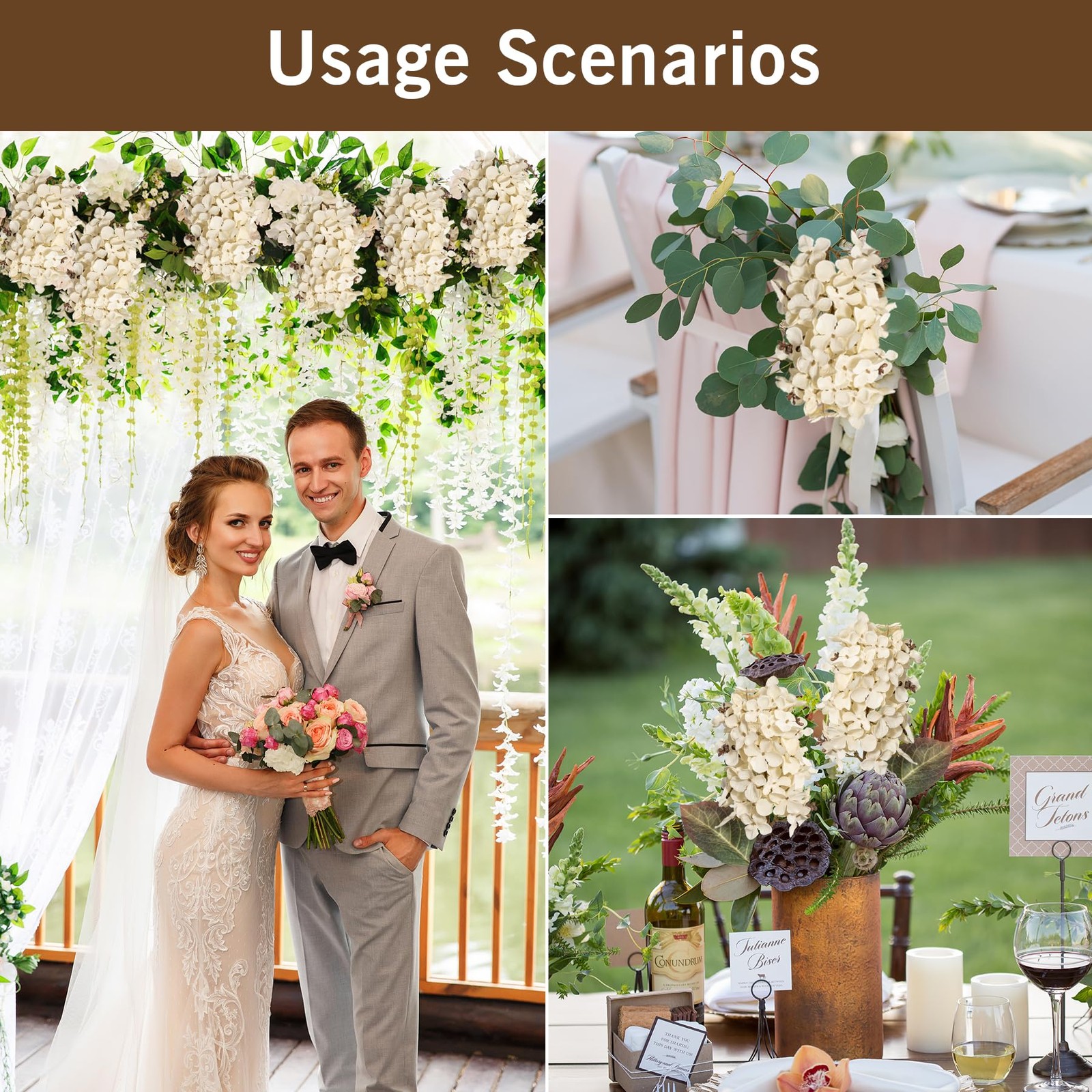Hydrangea Artificial Flowers,Fall Hydrangeas Artificial Flowers, Fake Fall Dr…