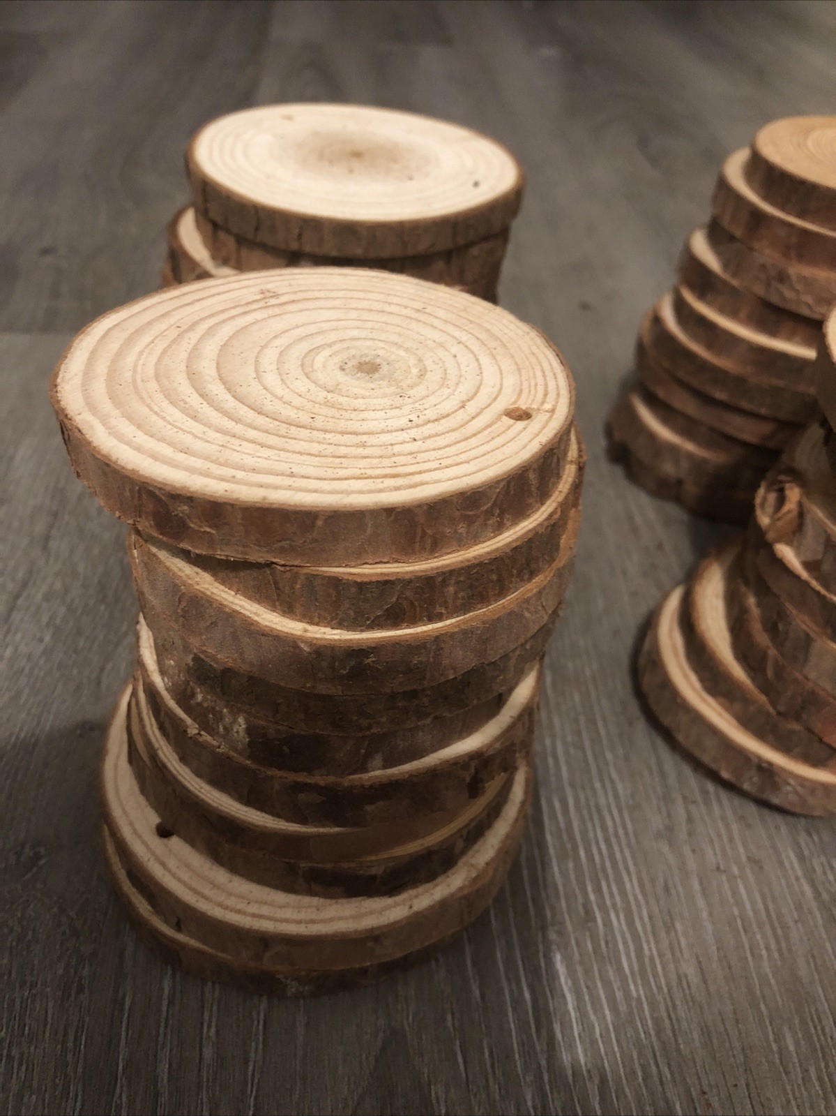 50 PCS Natural Tree Round Wood Log For Wedding Centerpiece, Arts and Crafts