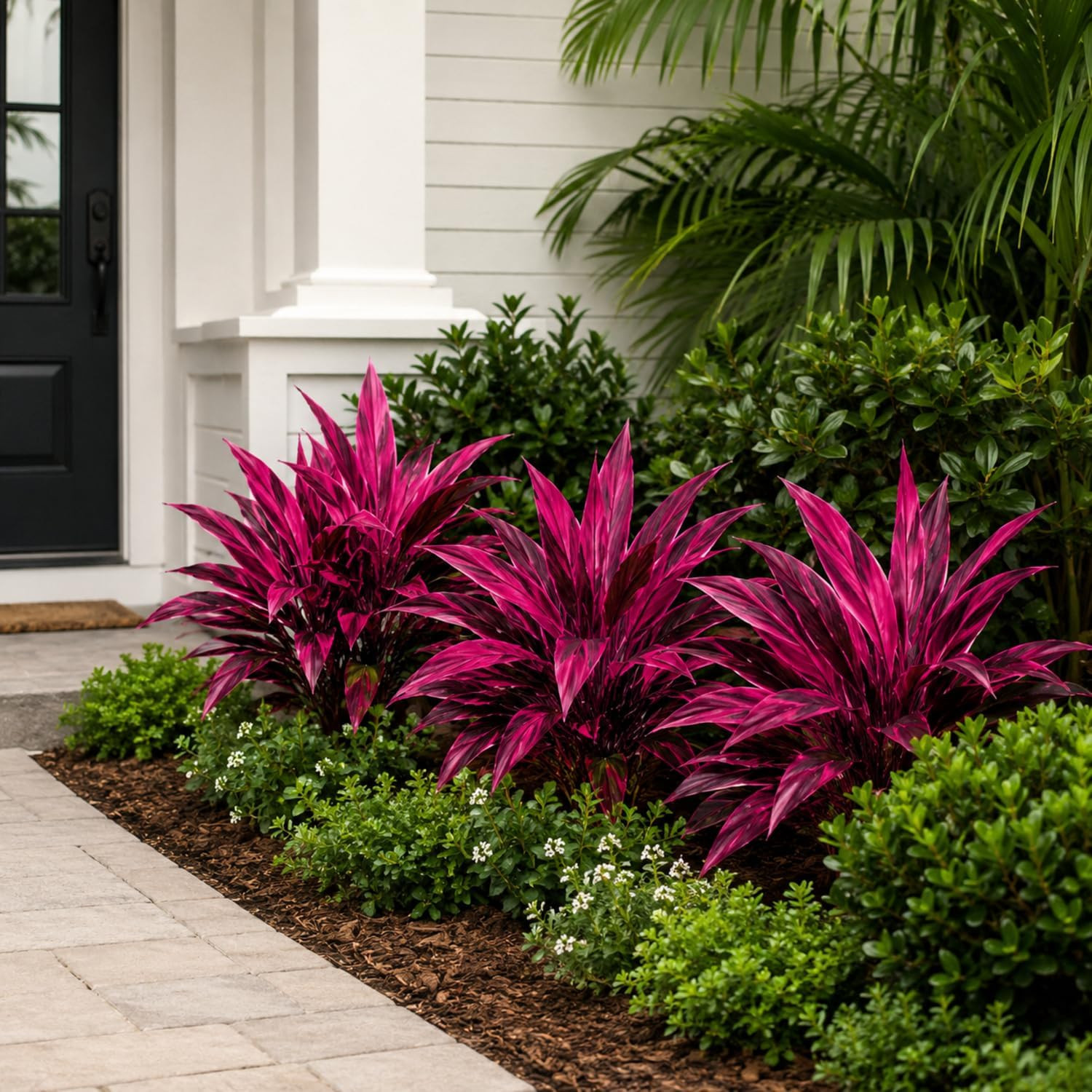 6 Pcs UV Resistant Faux Tropical Plants for Garden Patio Home Decor