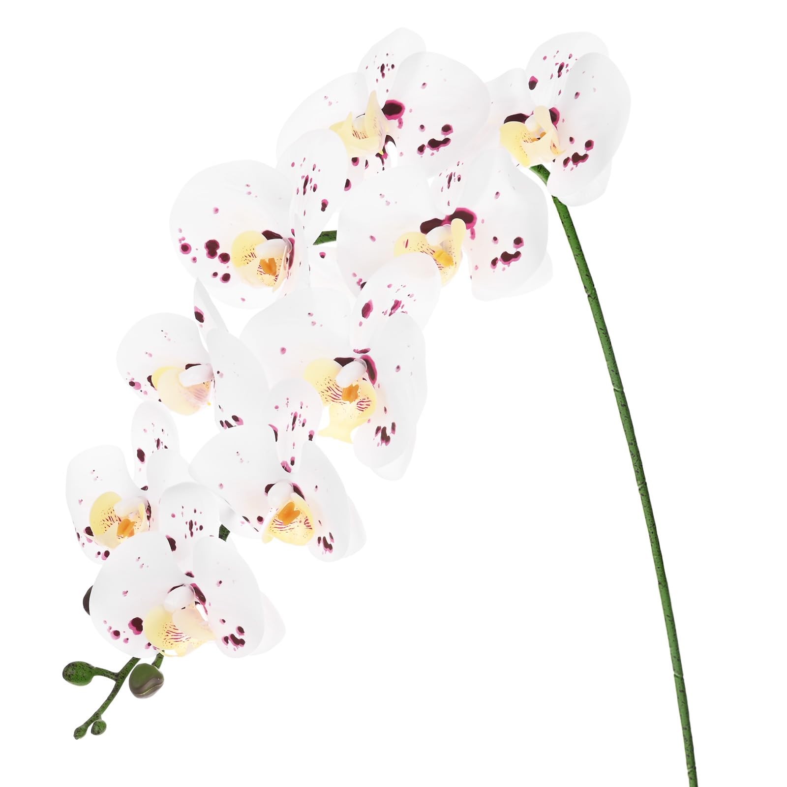 1-Pack Artificial Orchid Flowers 9 Large Petals 37 Inch Faux Phalaenopsis Sil…