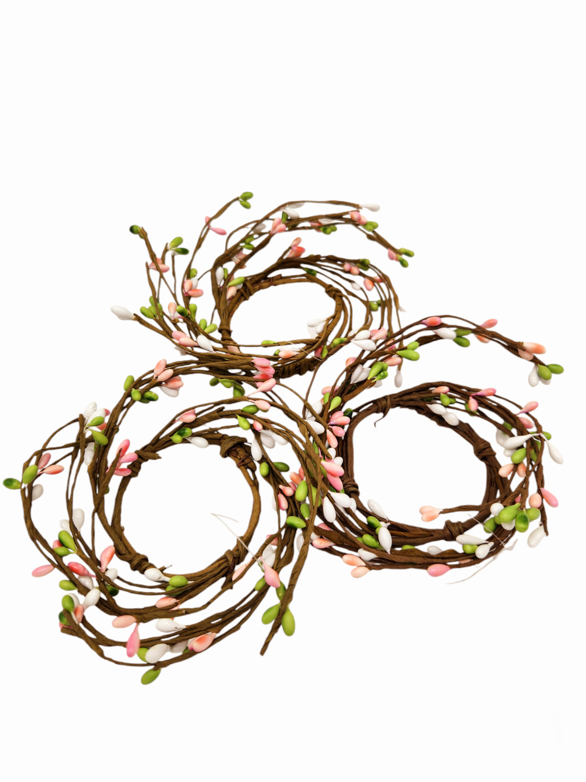 Pink and Green berry 2″ Candle Ring Artificial Berries Home Holiday Decor 8009-2