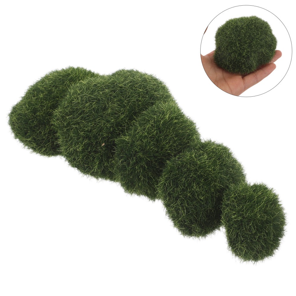 4Pcs Reusable Faux Moss Rocks Lifelike Artificial Stone for Indoor Outdoor Decor