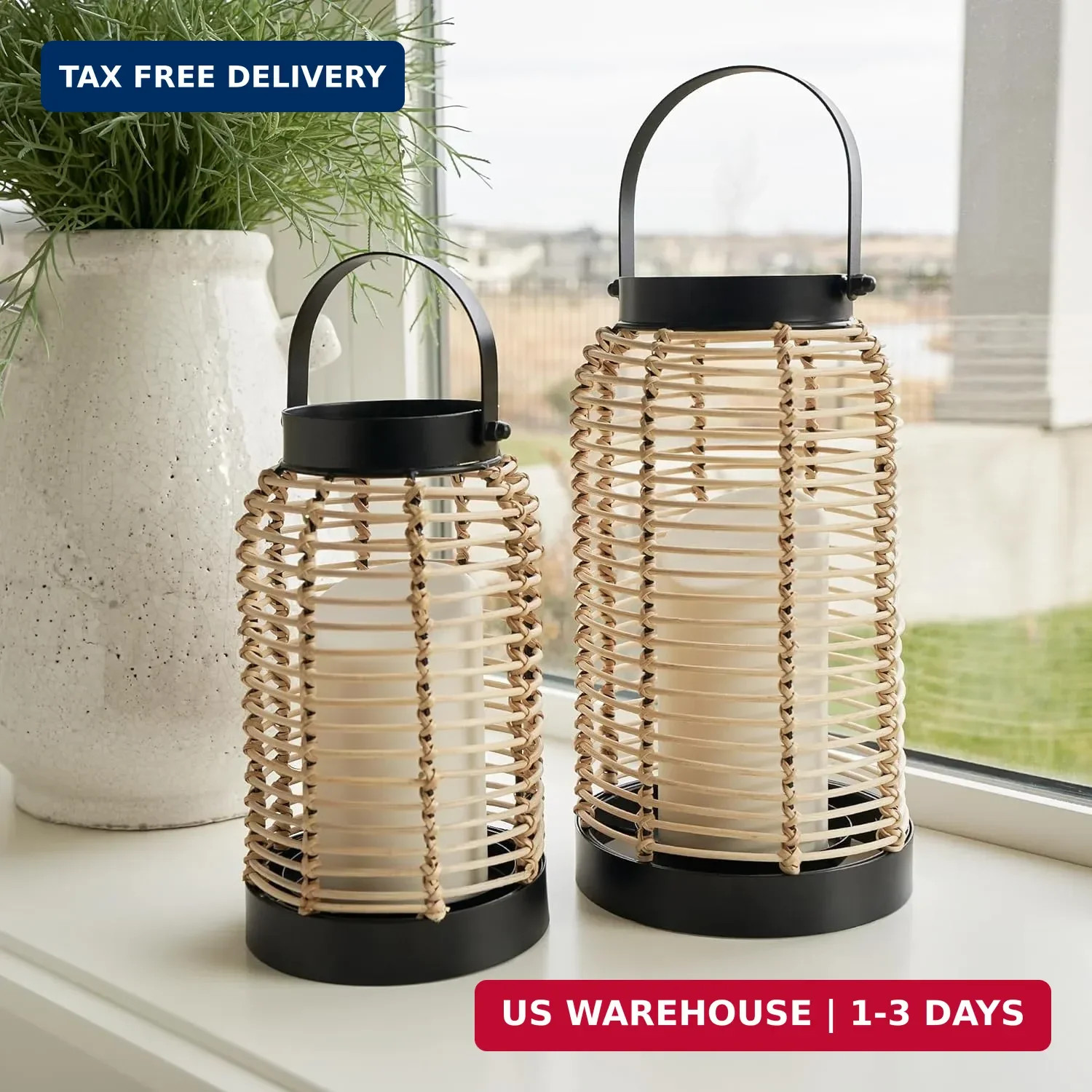 Natural Rattan Boho Lanterns – Handcrafted Chic Decor to Enhance Your Home – Mod