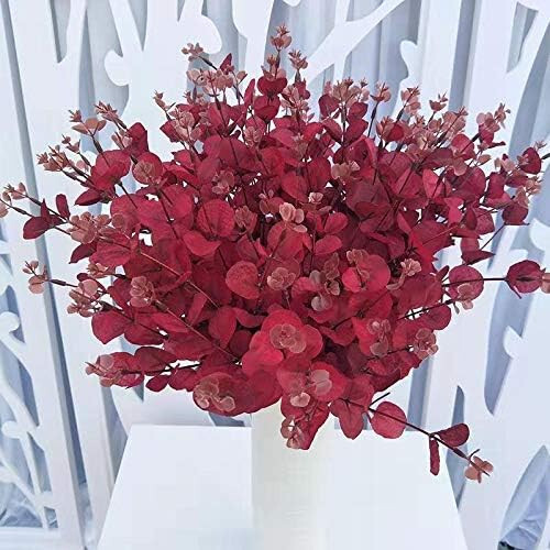 3 Pcs Artificial Eucalyptus Leaves Stems 19 in Faux Eucalyptus Branches for Vase
