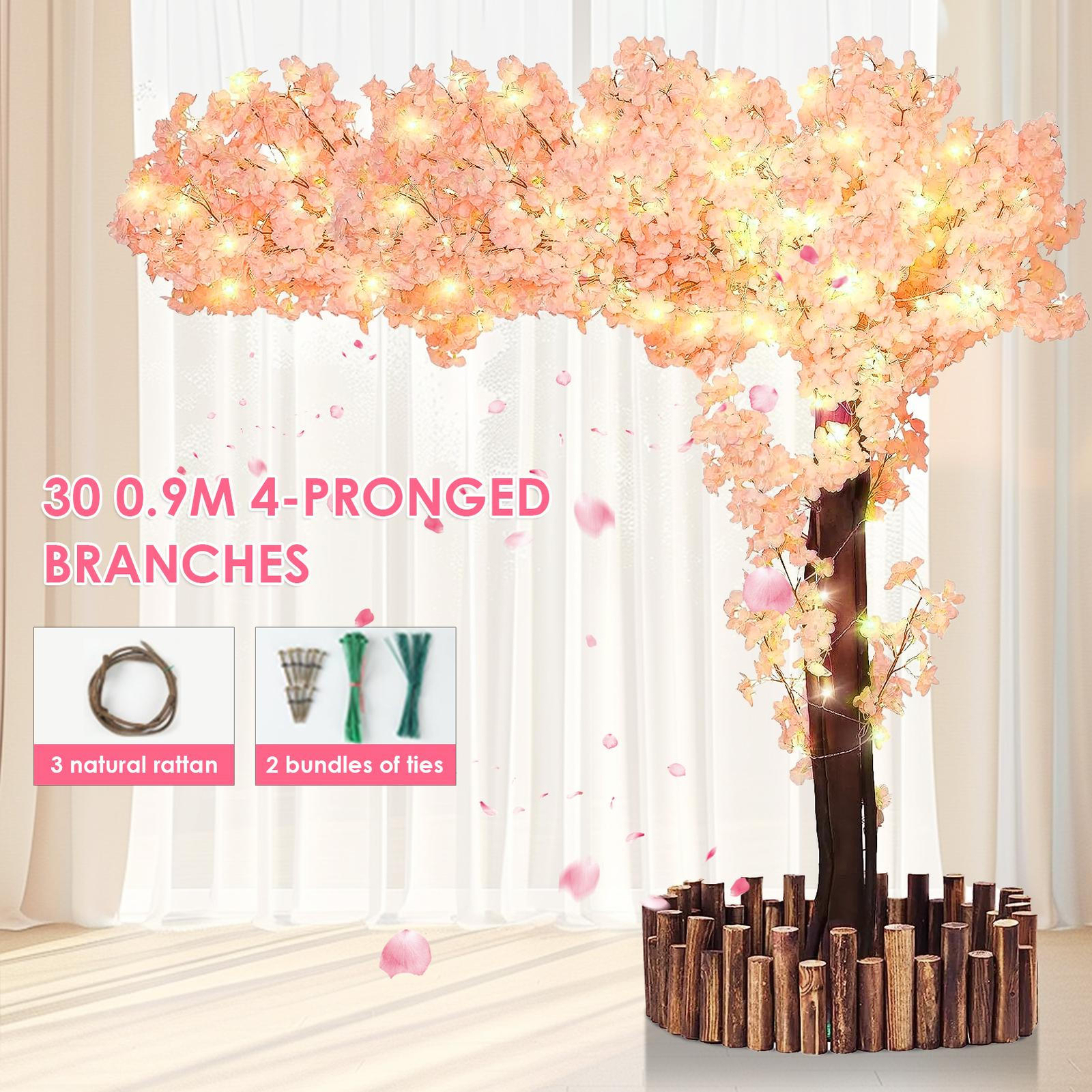 Artificial Cherry Blossom Tree Sakura Tree Decor Cherry Blossom Vines USA