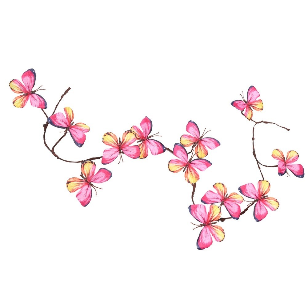 Pink Butterfly Vine Artificial Flower Made of Silk 100cm for DIY Tabletop Decor