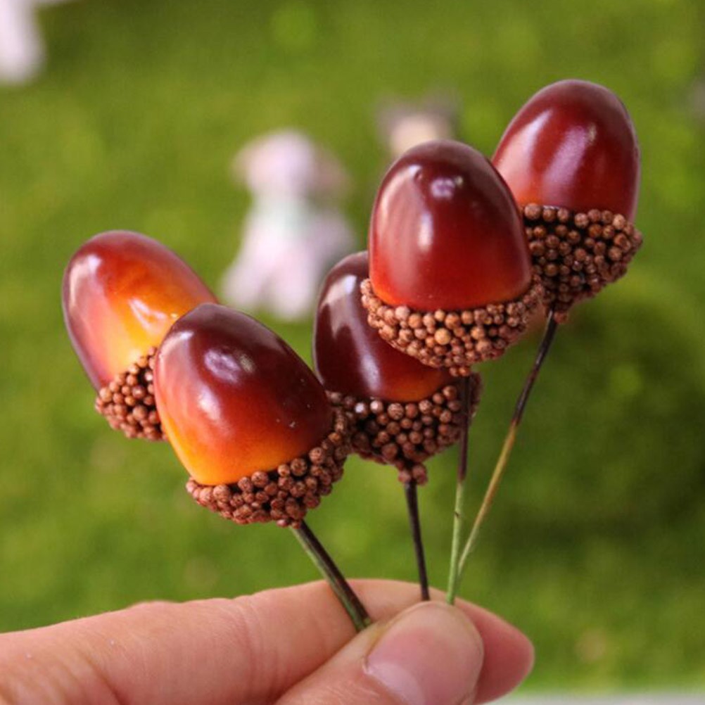 50Pcs Reusable Artificial Decor Acorns Multi Color for Christmas Baby Shower