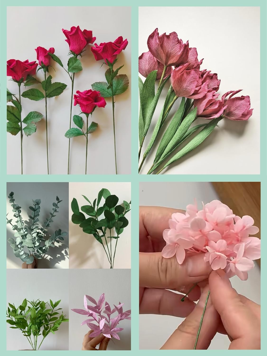 100 pcs 14 in 26 Gauge Floral Stem Wire Green Crafts Florist Wire Stems for