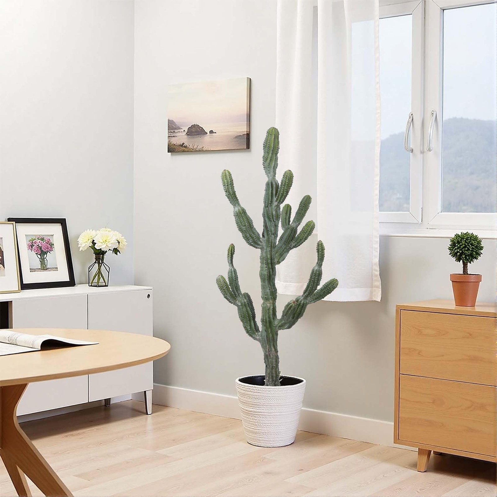 Artificial Cactus 42inch Faux Cacti Big Fake Saguaro Plants for Indoor Outdoo…