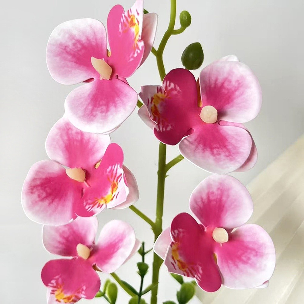 5pcs Phalaenopsis Artificial Flower Potted Plants 29cm for Indoor Outdoor Decor