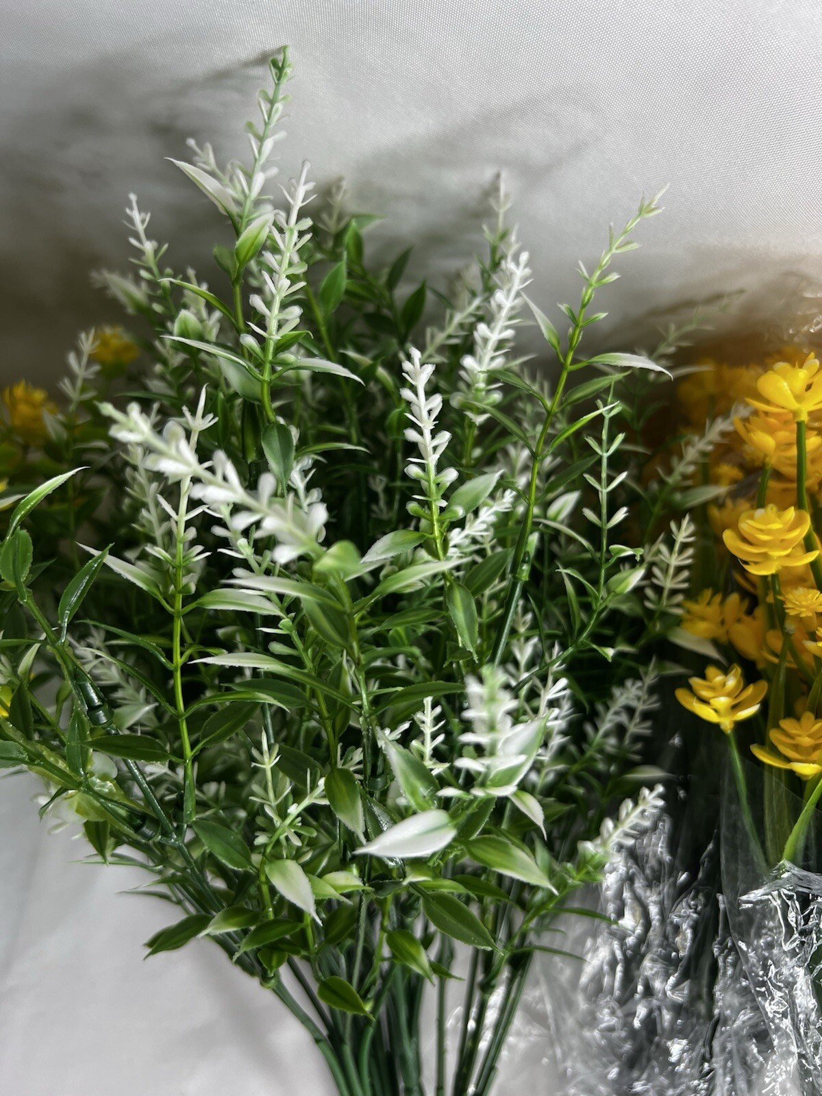 Zeyune 42 Bundles Artificial Flowers Fake UV Resistant for Outdoor Plastic