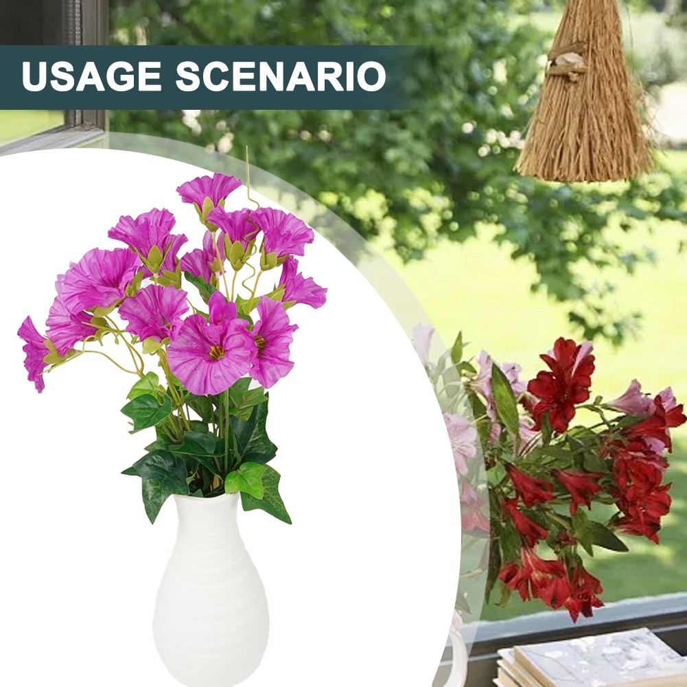 Artificial Morning Glory Simulation Home Silk cloth Vibrantly 35cm Decor